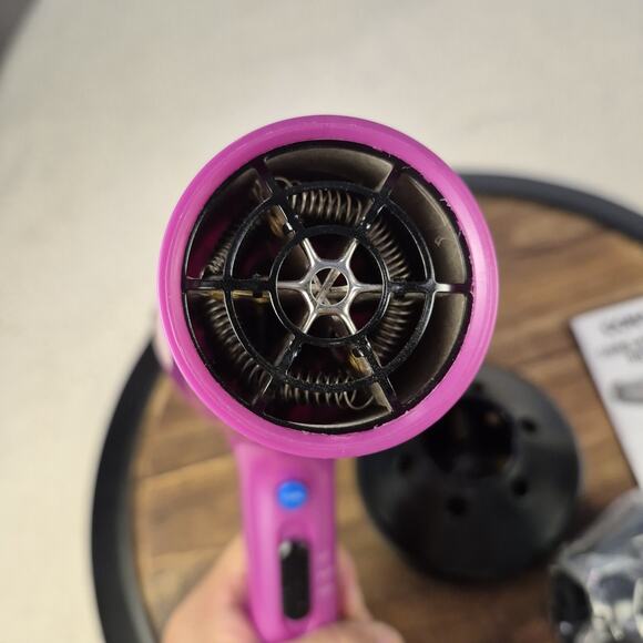Conair 1875 Watt Cord Keeper Hair Dryer with Ionic Technology Pink 3 Piece Set - Picture 8 of 8